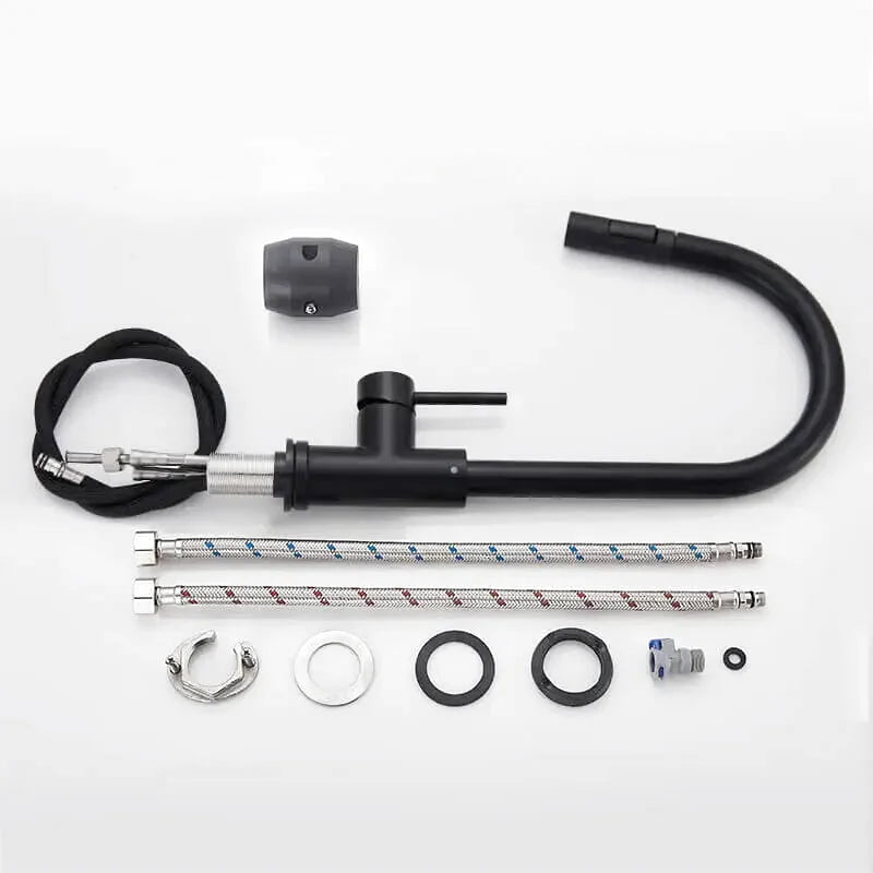 Minimalistische Küchenarmatur in Schwarz - Ansicht 11