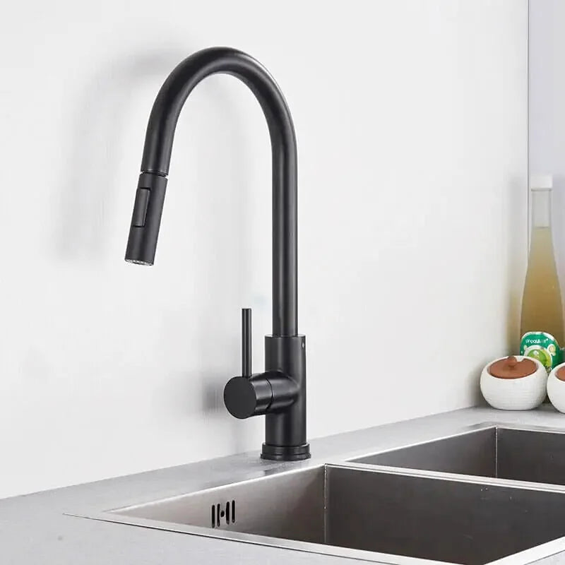 Minimalistische Küchenarmatur in Schwarz - Ansicht 9