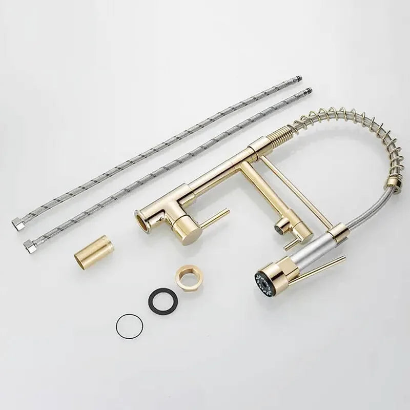 Küchenarmatur Außenbereich aus Messing in Gold