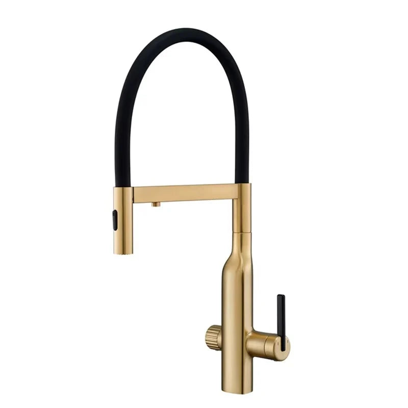 Küchenarmatur in Kupferoptik aus Messing in Gold